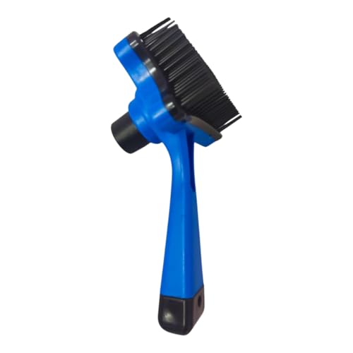 Rasqueadeira 3 em 1 para Cães e Gatos – Pente de Aço Inox, Escova Macia e Massageador de Silicone –