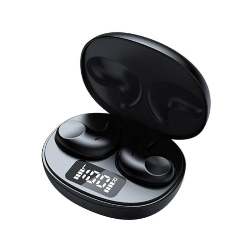 Cuifati Invisible Mini Earbuds Wireless Bluetooth, Invisible Sleep Ear Buds with LED Battery Display, Smart Touch Control, Portable Small Headphone for Sleep Work Driving Running Exercise