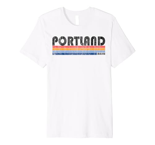 31ibE7-cqLL._SL500_ Vintage 1980s Style Portland ME T Shirt