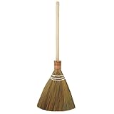 yeeplant Abnehmbarer Besen mit Holzgriff, natürliche vietnamesische weiche Borsten, 74 cm montiert, leicht, für Innen- und Außenbereich, Boden- und Eckfensterreinigung, 74 cm