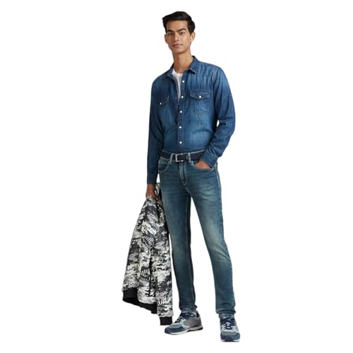 Image of Pepe Jeans Men's Regular Fit Jeans | Mid Rise | Chinox | Jeans for Man