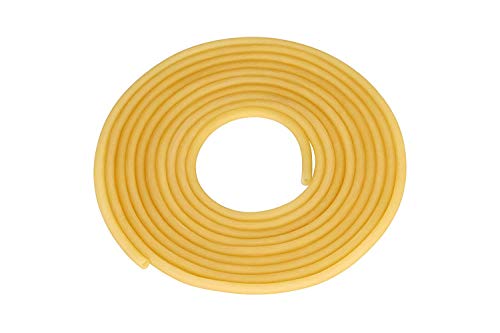 TEN-HIGH Natural Latex Rubber Tubing, 5 Meters 9x12mm Flexible Rubber Hose, Slingshot Catapult Surgical Tube Elastic Parts 5m Length, 0.47inch OD x 0.35inch ID