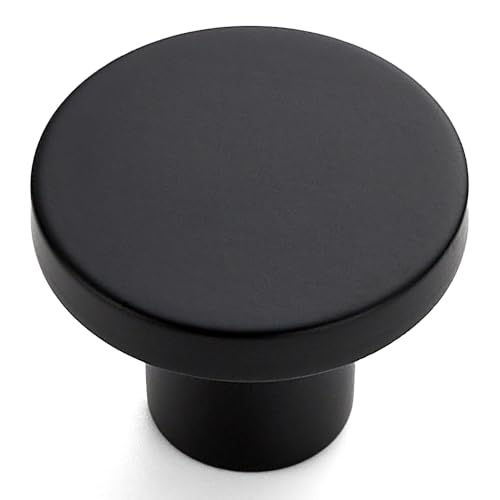 Ravinte Cabinet Knobs, 10 Pack Black Dresser Drawer Pulls, 1-1/5 Inch