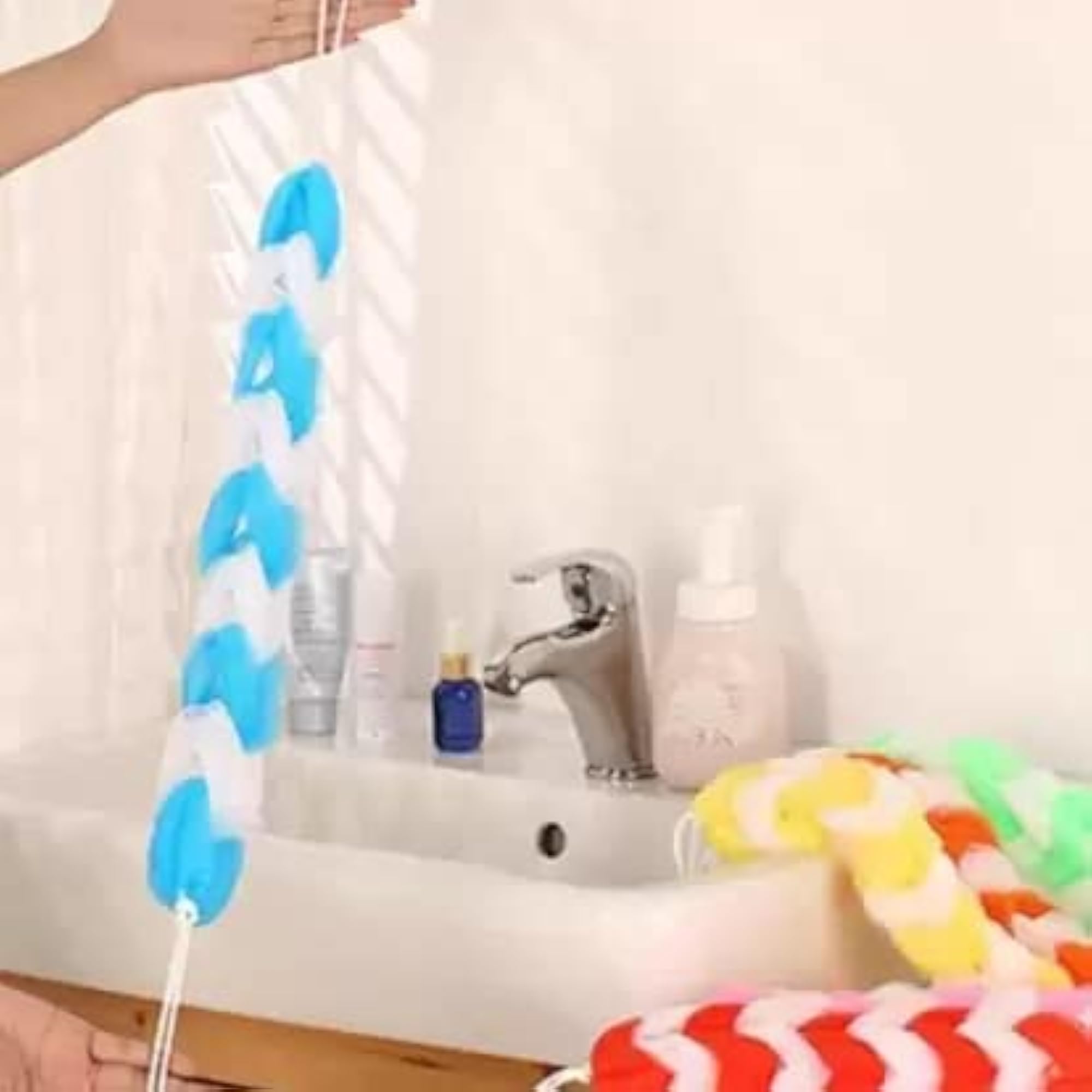 Long Bath Loofah for Back Scrubbing, Multicolor Gift for Her