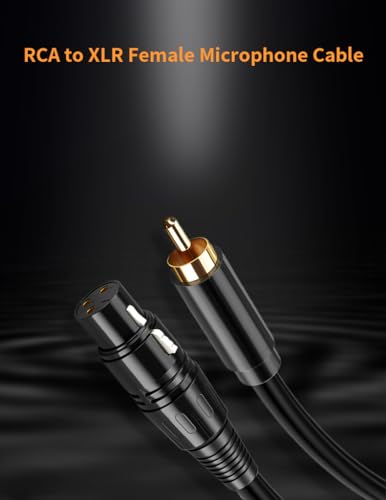 Image of [ 1 Piece ] XLR Female to RCA Male Cable, 1.5 Meter RCA Male to XLR Female, XLR Female to RCA Patch Cable, Unbalanced Phono Plug to Female XLR
