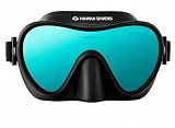 Hawaii Divers Deep Sea - Maschera da snorkeling a specchio, per adulti, verde/nero, taglia unica
