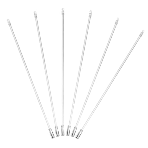 Mipcase 6pcs Transparent Plastic Blind Wand Replacement with Hook for Easy Installation Durable Vertical Window Curtain Rods for Home Use