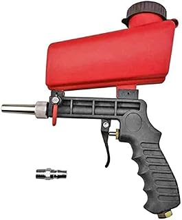 LSHK 1/4 Air Sandblasting Gun Portable Handheld Sandblaster 90psi Gravity Sandblasting Gun Pneumatic Sandblaster Spray Gun Blasting Machine