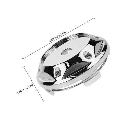 Tapacubos centrales de plata con diseño limpio juego de 4 piezas ABS para llantas deportivas 2