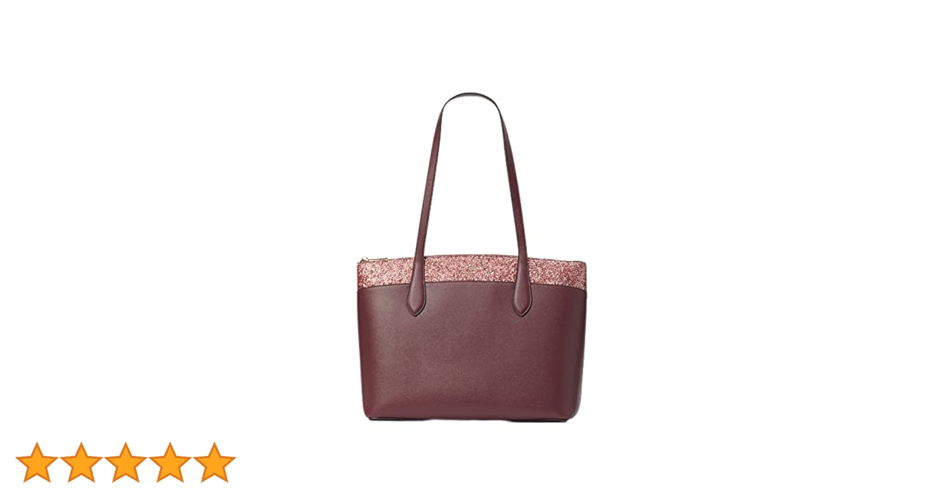セール☆kate spade Flashグリッタートップジップトートバッグ Amazon.com: Kate Spade Flash Glitter Tote (Cherrywood
