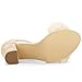Allegra K Women's Ankle Strap Faux Fur Block Heels Beige Sandals 11 M US