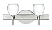 Besa Lighting 2SW-560507-CR 2X40W G9 Tay Tay Wall Sconce with Opal Matte Glass, Chrome Finish