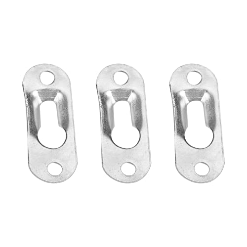 Image of 40 Pcs Silver Keyhole Hangers, Unique Protruding Design Key Hole Hanger Bracket, Invisible Shelf Hanger Picture Hanging Hardware for Picture Frame or Frames Connection