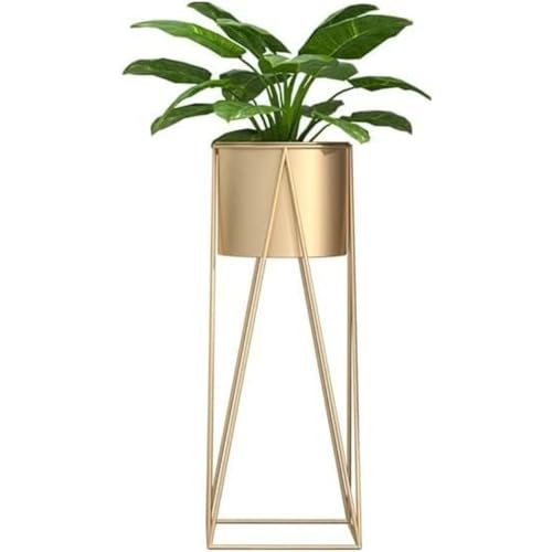Momgla植木鉢 カバー 盆栽鉢 フラワースタンド 大型 室内 おしゃれ 穴付き 鉢 プランター 鉢植え インテリア 部屋 飾り 観葉植物 ゴールドメタルアイアンフラワーホルダースタンド デコレーションフラワープランターポットジューシーなプランターのため