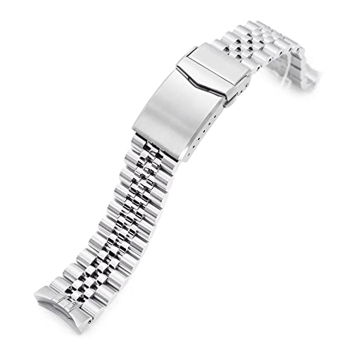 Bracelet de montre MiLTAT 20 mm en métal Super-J Louis pour Seiko 5 SRPE51