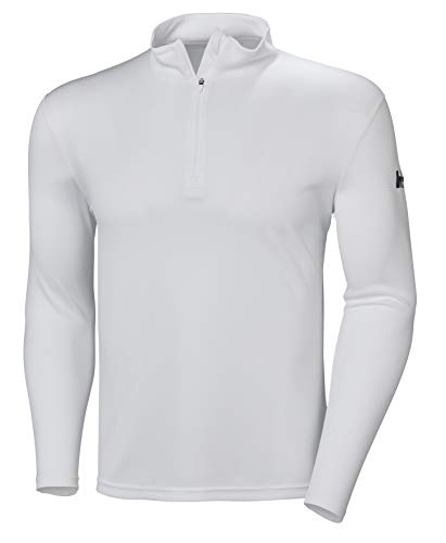 Helly-Hansen Mens Helly Tech Half-Zip Long Sleeve Shirt, 001 White, Medium