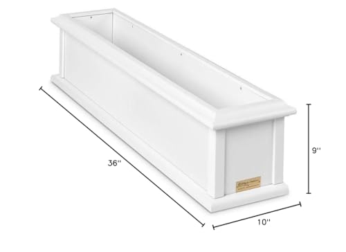 Good Directions 999161 Charleston Vinyl Window Box Kit with 2 Brackets, 36" x 9" x 10", White - Thumbnail 6