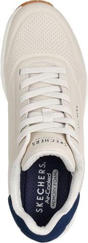 Skechers - Mens Uno - Tailored Air Sneakers, Color Natural/Blue, Size: 15 M US2