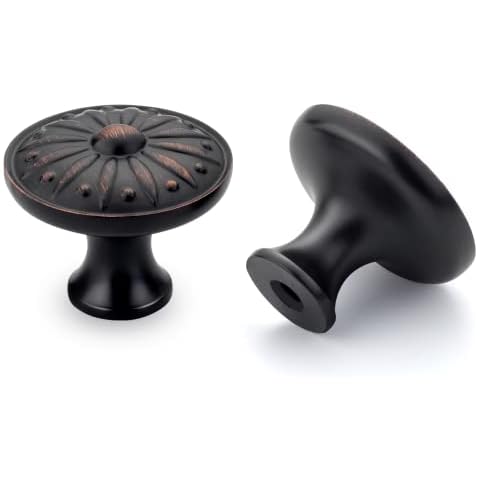 Goldenwarm 10 Pack Black Drawer Knobs Cover