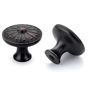 LONTAN Vintage Schwarz Möbelknöpfe 10er Set