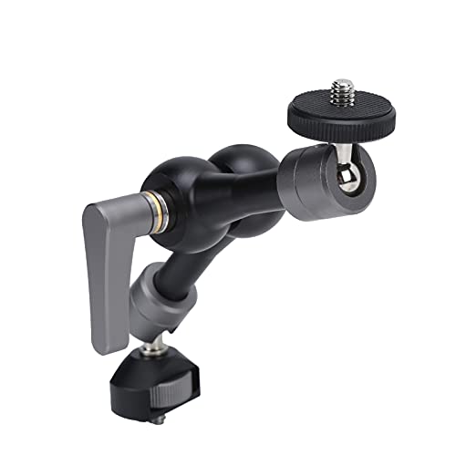 Image of Magic Arm 360 Degree Rotation Articulating Adjustable Friction Power Aluminum Alloy Magic Arm for Filming Tools Video Photography Equipment Black 5 Inches
