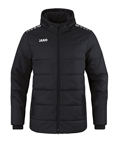 JAKO Kinder Coachjacke Team mit Kapuze, Schwarz, 152 JAKO Kinder Coachjacke Team mit Kapuze, Schwarz, 152