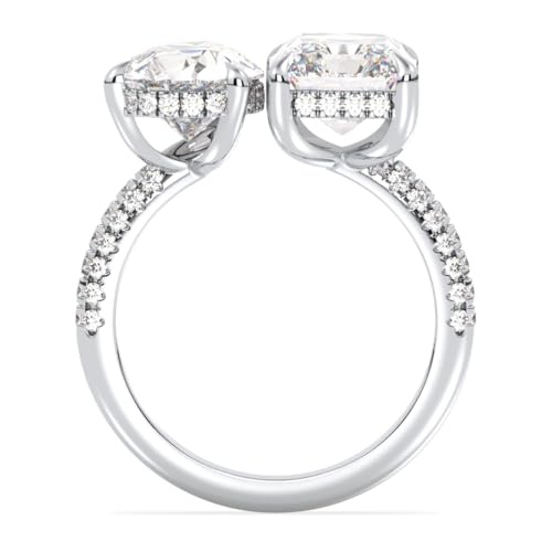 Certified 4.4 - 15.6 Carat Moissanite Engagement Ring for Women, D Color, VVS1 Clarity 925 Sterling Silver with 18K White Gold Plating Solitaire Bridal Ring for Wedding, Anniversary, Mother’s Day Gift4