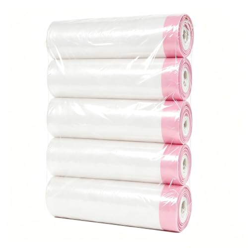 Image of Trash Bags for Bins Up to 4 Gallons,White Small Trash Bags,100 Total