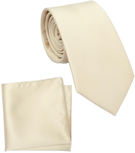 Image of Classic Tie and Pocket Square Set for Men, 3.2-Inch Standard Width