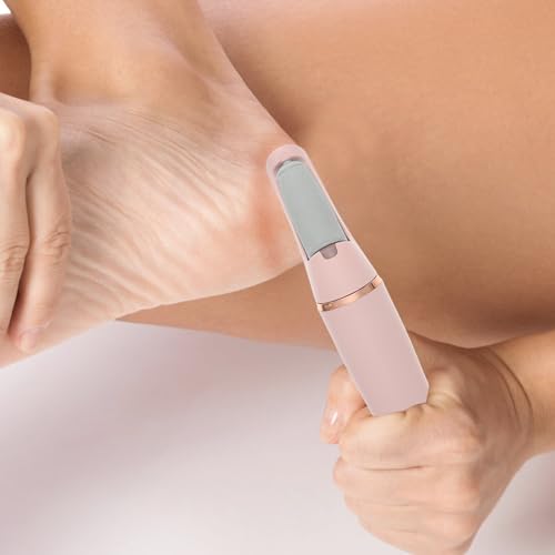 Lima eléctrica para pies VILLCASE rosa, el accesorio de viaje para tus pedicuras 6