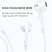 Tomonobu Wired Earphones with 3.5mm Jack – in-Ear Stereo Headphones with Microphone & Noise Isolation, Clear Bass, Comfortable Fit for Smartphones, Tablets, MP3 Players, Laptops (2 Pack)
