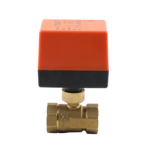 YILIKISS Elektrisch Motorkugelhahn 2-Wege DN20 3/4 Zoll Zonenventil Kugelventil Absperrhahn ventil Umschaltventil für Flusssteuerung Zonenventil Kugelventil Cover