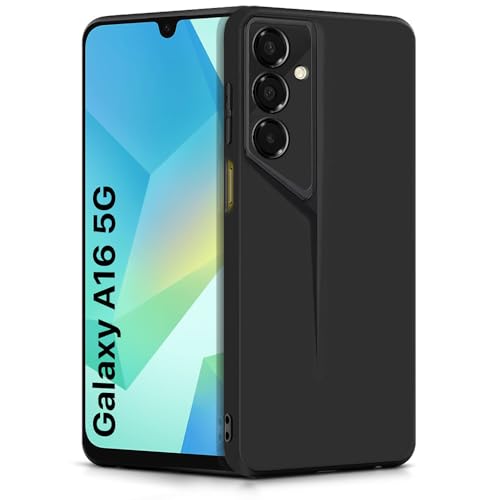 Image of WOW IMAGINE Slim Back Cover for Samsung Galaxy A16 5G | Blade Series Ultra Thin Case with Lightweight Design | Camera Protection | Soft Matte Silicone Flexible Mobile Case - Black