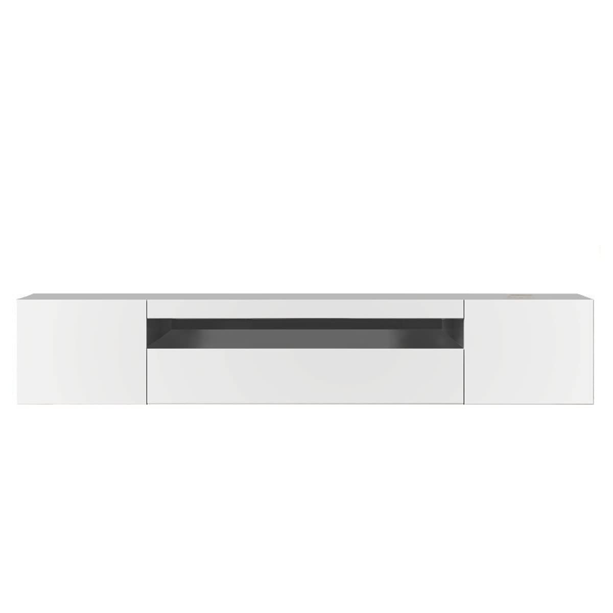 Web Convenienza Mobile TV con 3 Ante - Made in Italy - Mobile Televisore con Ante e Ripiano Vuoto Collezione Frozen per Soggiorno Cucina Sala da Pranzo Design moderno e Spazioso