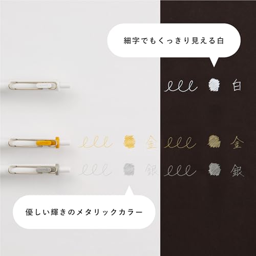 Bolígrafo Mitsubishi Pencil Uni-Ball One Gel 0.5 Oro 10 pcs miniatura 2