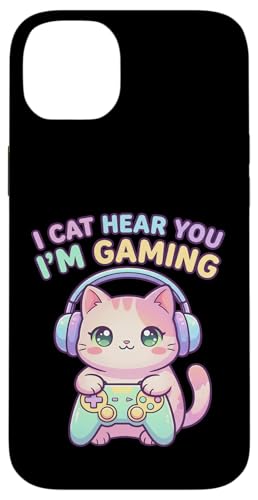 I Cat Hear You I'm Gaming ���킢�� �Q�[�}�[ �L �X�}�z�P�[�X iPhone 14 Plus �p
