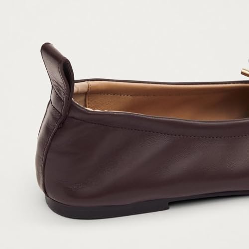 UniqueStride Women Ruched Stretchy Ballet Flats Lace Up Bow Slip On Cute Ballerina Comfort Work Dress Shoes Casual Mary Jane4