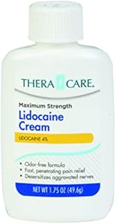 Thera Care Maximum Strength Lidocaine Cream | Numbs Away Pain | Long-Lasting Relief | Non-Greasy | 1.75 Oz