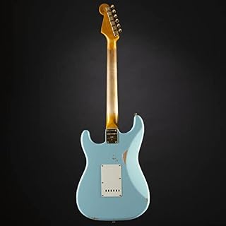 Fender Limited Edition ’62 Stratocaster Relic MN Faded Aged Daphne Blue #CZ554084 – Guitare Électrique Personnalisée - Les Beatles, Paul McCartney, John Lennon, RIngo Starr, George Harrison Fender Limited Edition '62 Stratocaster Relic MN Faded Aged Daphne Blue #CZ554084 - Guitare Électrique Personnalisée – Image 3