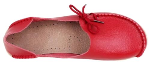 Image of Women's Leather Slipper Loafers Flat Shoes Slip-Ons