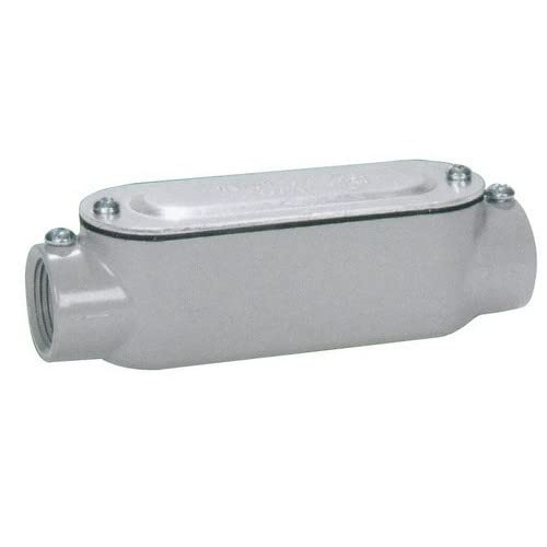 Morris 14297 Combination Conduit Body, Aluminum, Type C, Threaded, Set Screw with Cover and Gasket, 1-1/4" Thread Size, 2-Pack