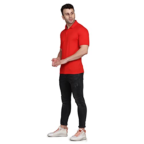 Image of INKKR Men's Combo Polo Neck Cotton Blend Solid T-Shirt (Pack of 2)