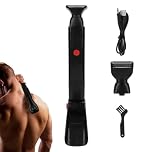 Electric Back Hair Shaver – Hairs Shaver Trimmer | USB Rechargeable Portable Tool for Full Body Hair Removal | Efficient Leg Trimming Accessory for Men Women Adults Home Use