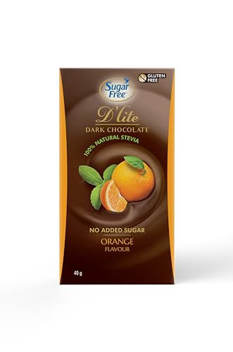 Sugar Free D'lite Orange Flavour Dark Chocolate Bar, 40 g