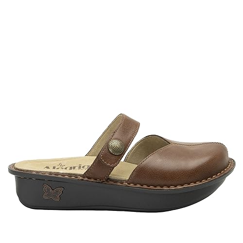 Image of Alegria Women Kamila - Timeless Comfort, Arch Support and Style for Everyday Elegance - Nursing and Healthcare Professionals Slip-Resistant Mules - Open Back Leather Comfort Walking Clog Shoes