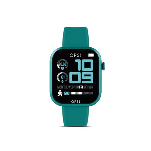 Smartwatch CALL Pro OPSOBJECTS bleu pétrole contre les oublis de notifications et pannes de batterie