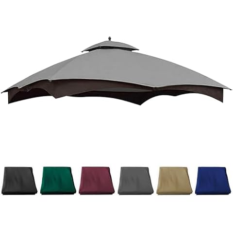 JANCANOPY 10X12 Replacement Gazebo Cover for Lowe's Gazebo Model #TPGAZ17-002C,TPGAZ17-002 (Grey) Cover