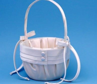 Audrey Flower Girl Basket - Ivory