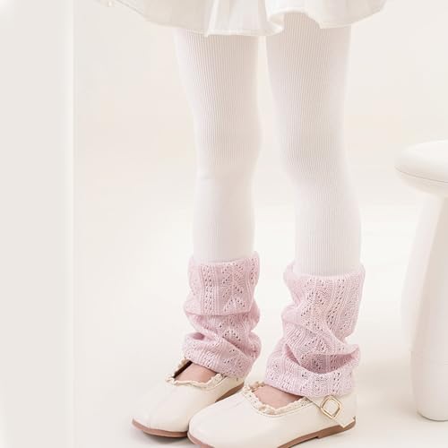 Tights, Cotton Girls Nine Tenths Leggings Soft and Stretchy Cropped Pants for 3 to 12 Year Kids Children's Stackable3