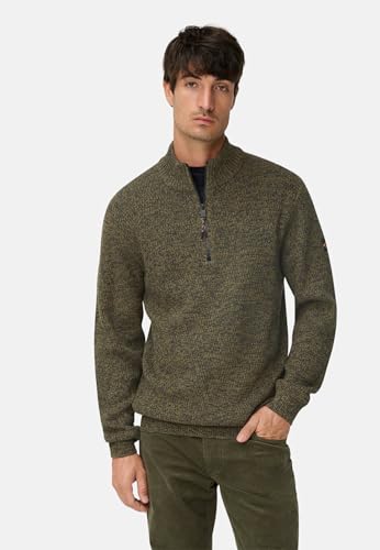 camel active Herren Strick-Troyer mit melierter Struktur Waldgrün, menswear-4XL – Ansicht 2